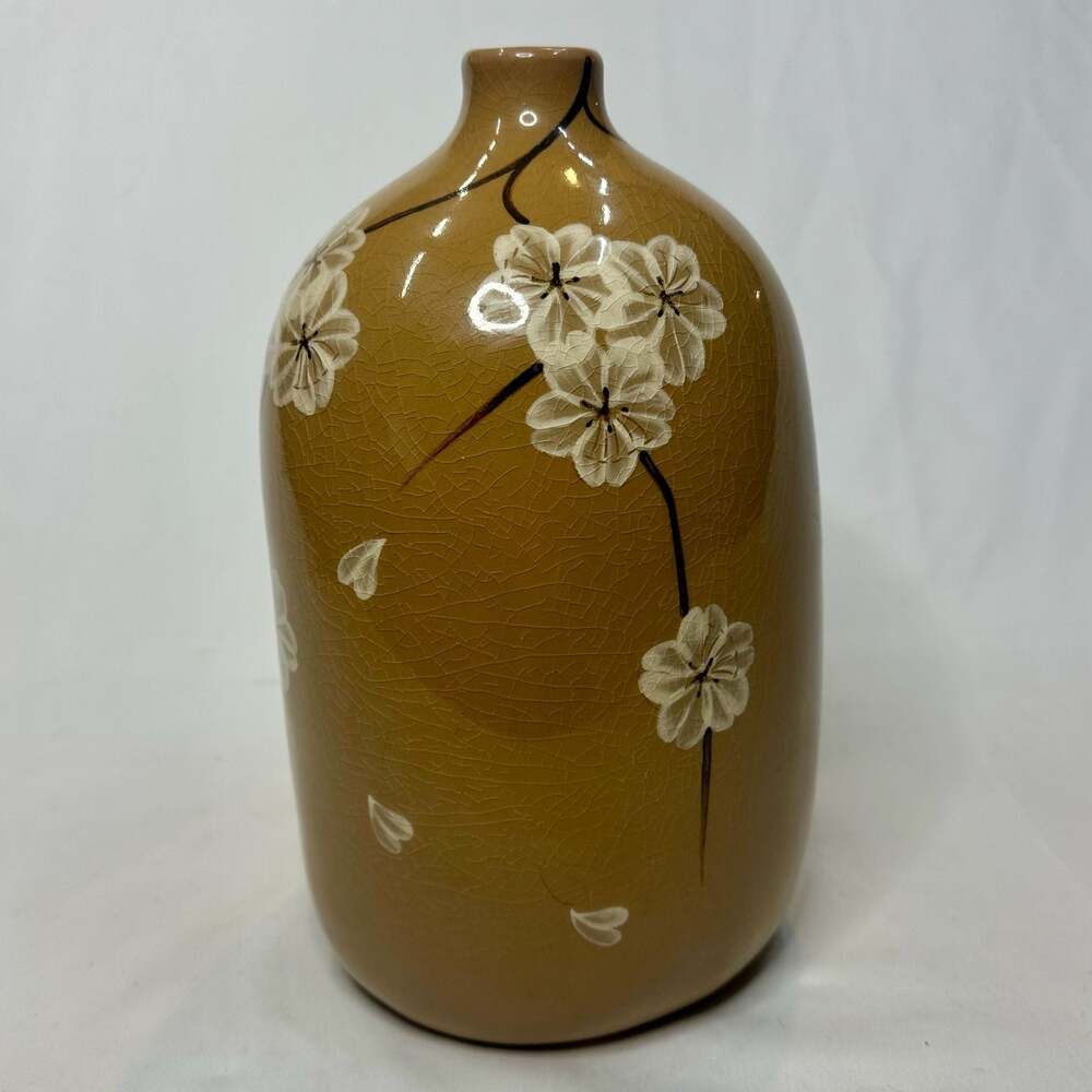 MCM Brown Cherry Blossom Vase
